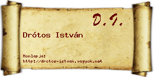 Drótos István névjegykártya