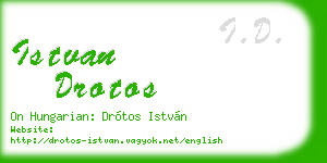 istvan drotos business card