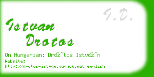 istvan drotos business card